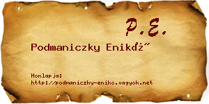 Podmaniczky Enikő névjegykártya