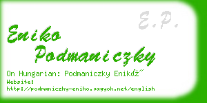 eniko podmaniczky business card